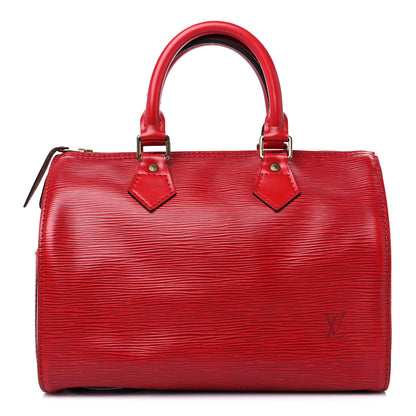 Louis Vuitton Epi Speedy 25 Castillan Red 1 of 17