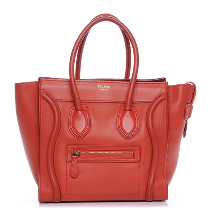 Celine Smooth Calfskin Micro Luggage Red 1 of 7