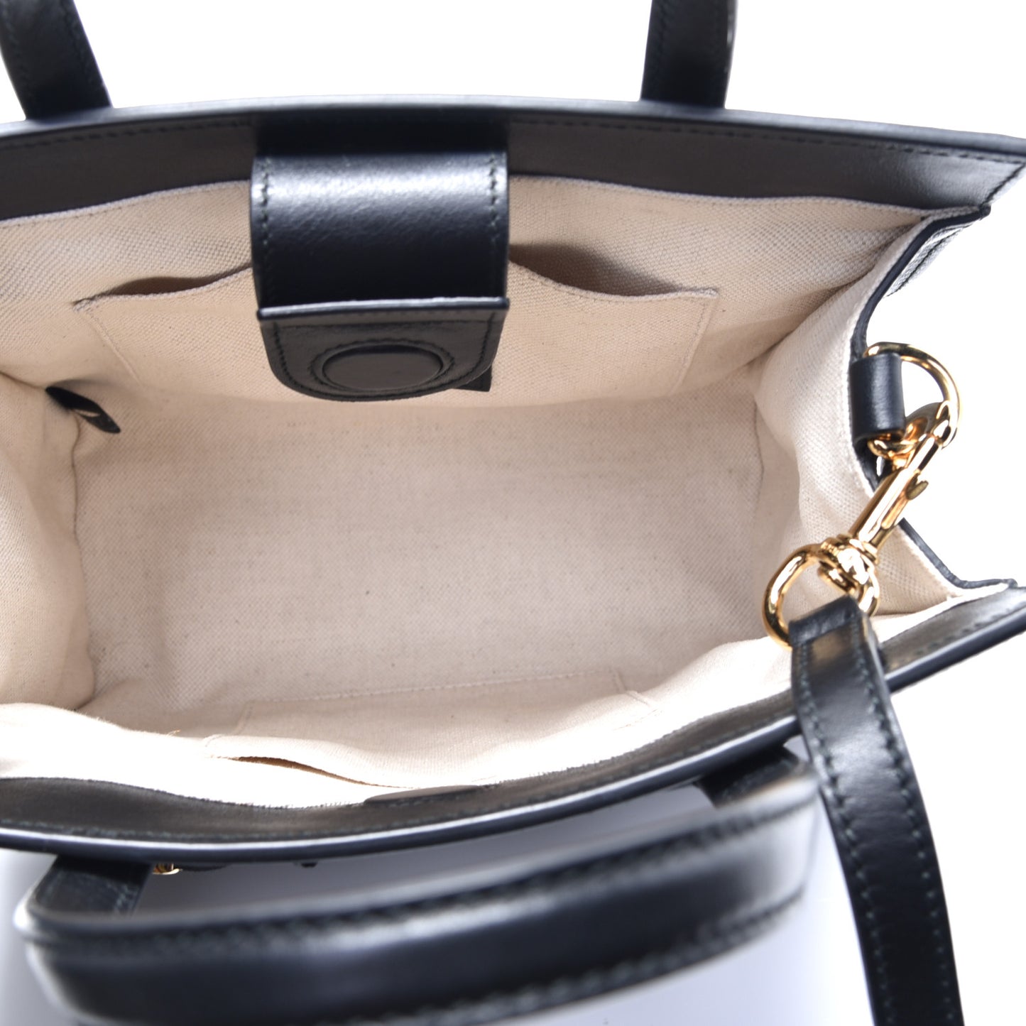 Calfskin Marmont Ribbon Top Handle Bag Black