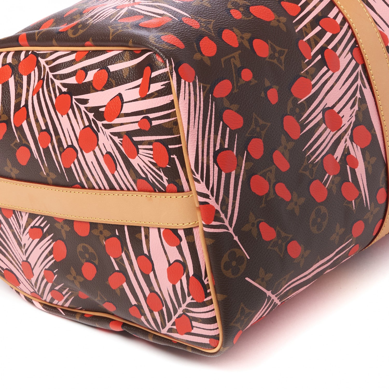 Louis Vuitton Monogram Jungle Dots Keepall Bandouliere 50 Sugar Pink Poppy 9 of 13
