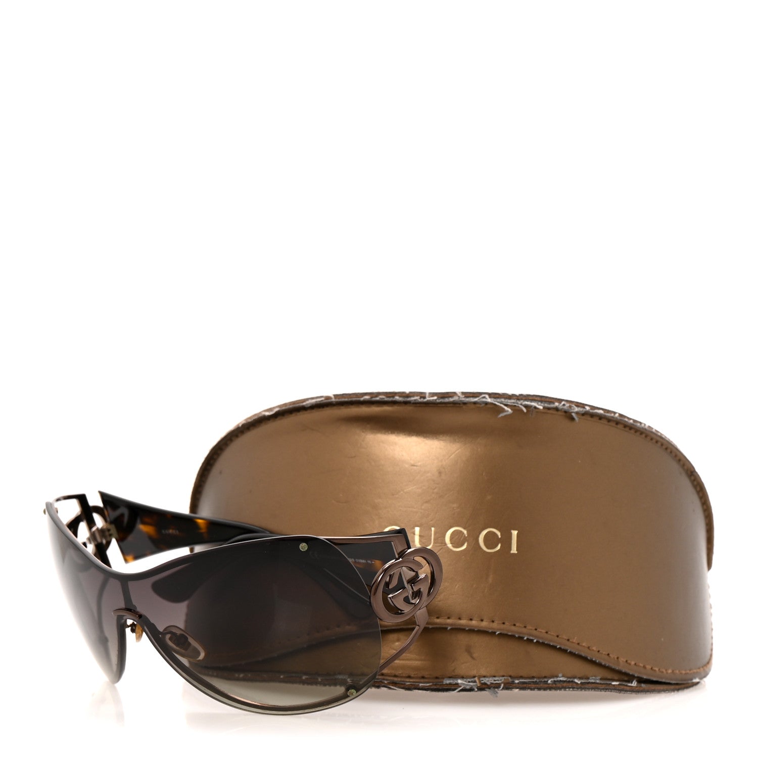 Gucci Tortoise Shell GG Sunglasses 2802/S Antique Gold 7 of 7