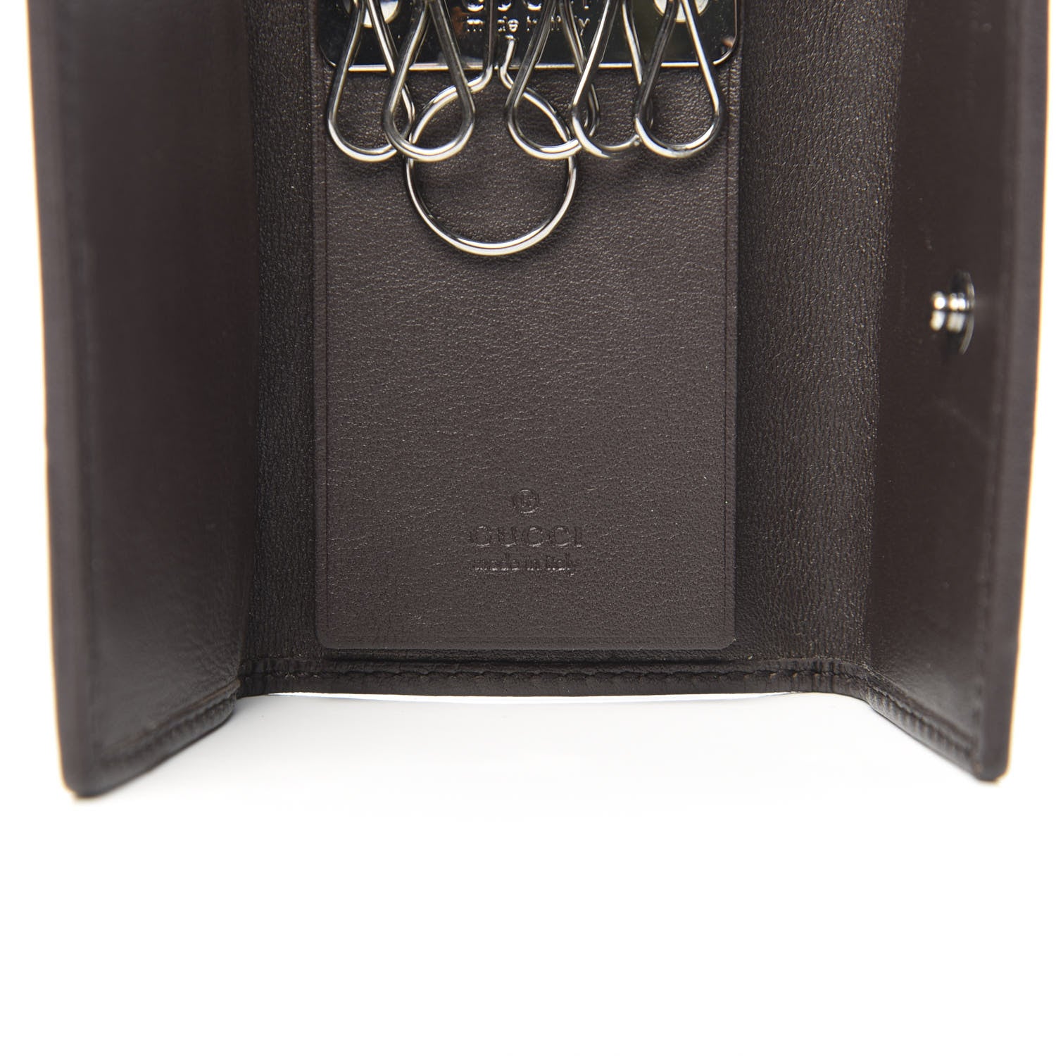 Gucci GG Supreme Monogram Web 6 Key Holder Case 6 of 9
