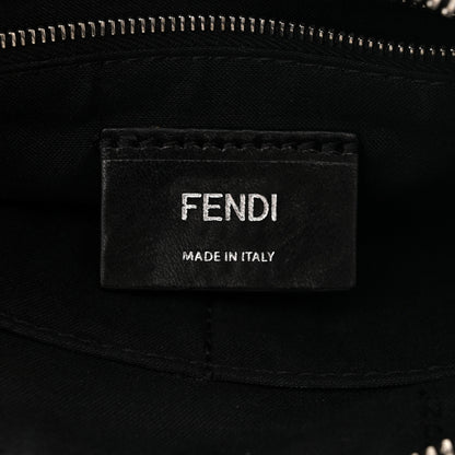 Fendi Vitello Century Bi-Color FF 1974 Embossed Messenger Maya Black 5 of 9