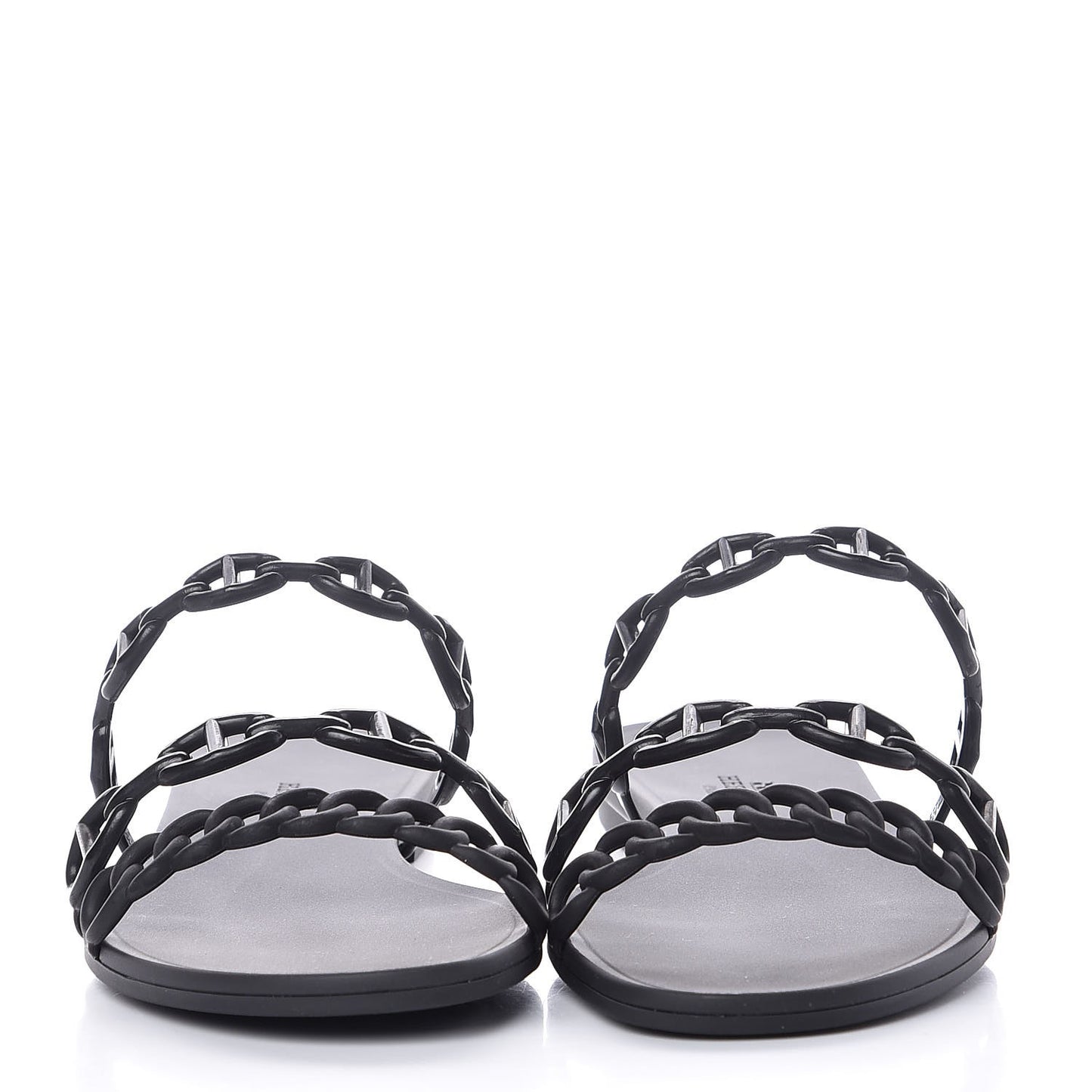 Rubber Chaine d'Ancre Rivage Sandals 37 Black