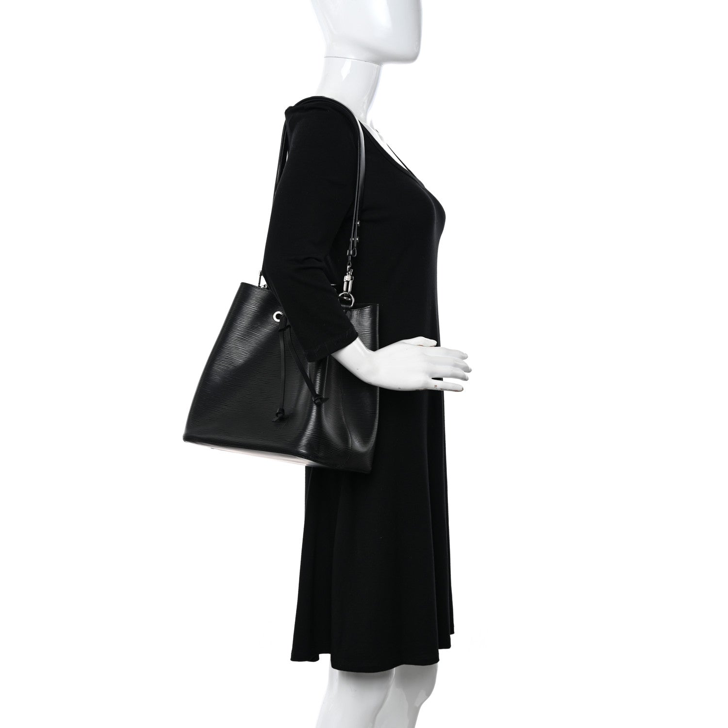 Louis Vuitton Epi NeoNoe MM Black 2 of 10