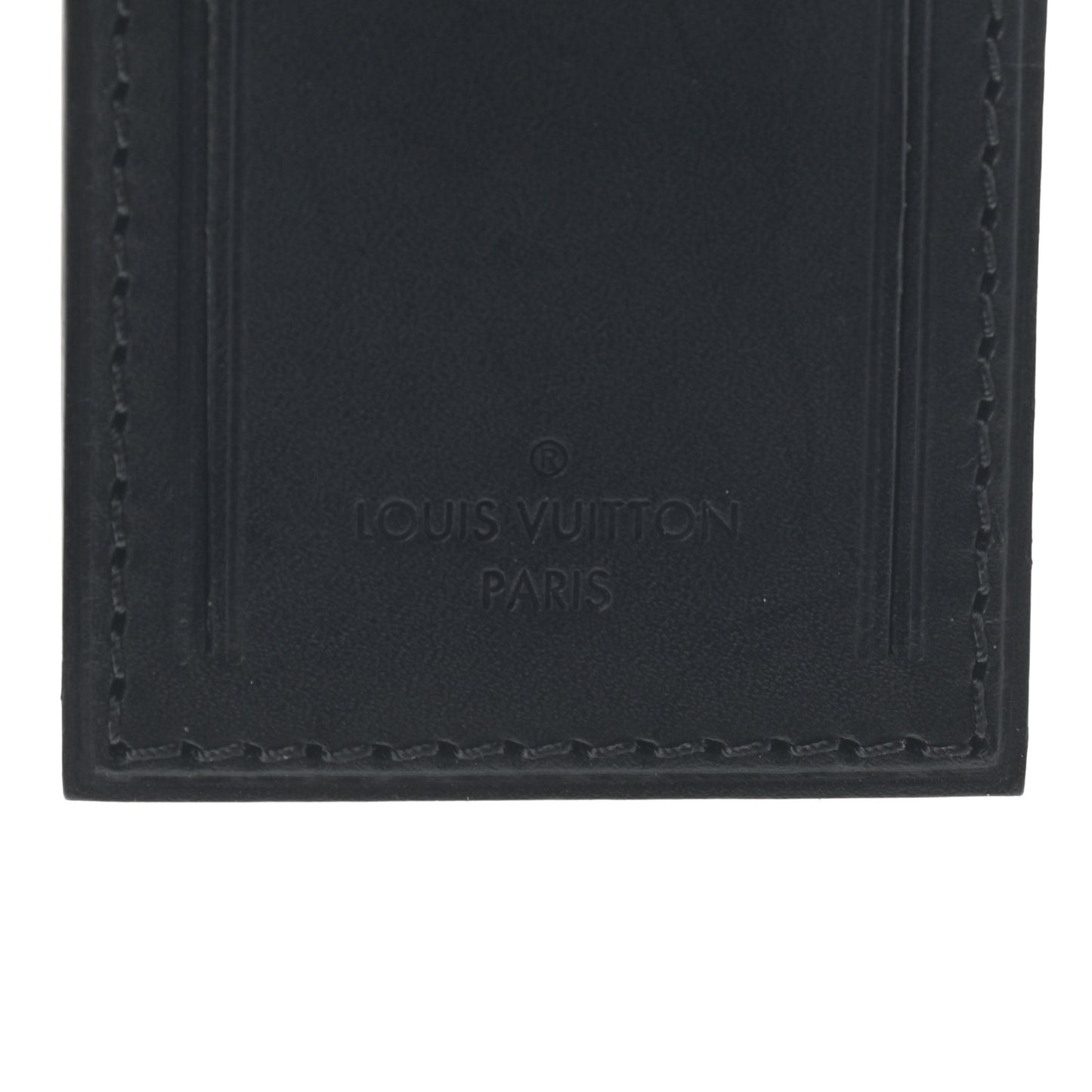Calfskin Luggage Tag Ebene