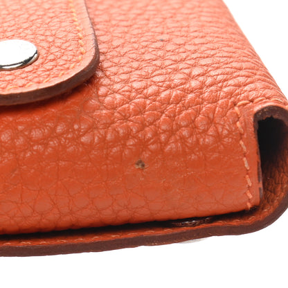 Hermes Taurillon Clemence Mises et Relances Playing Cards Holder Potiron 10 of 11