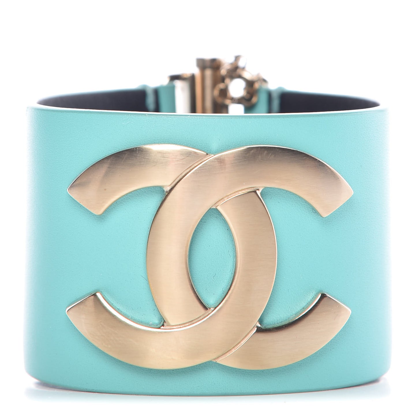 Calfskin CC Wide Cuff Light Green