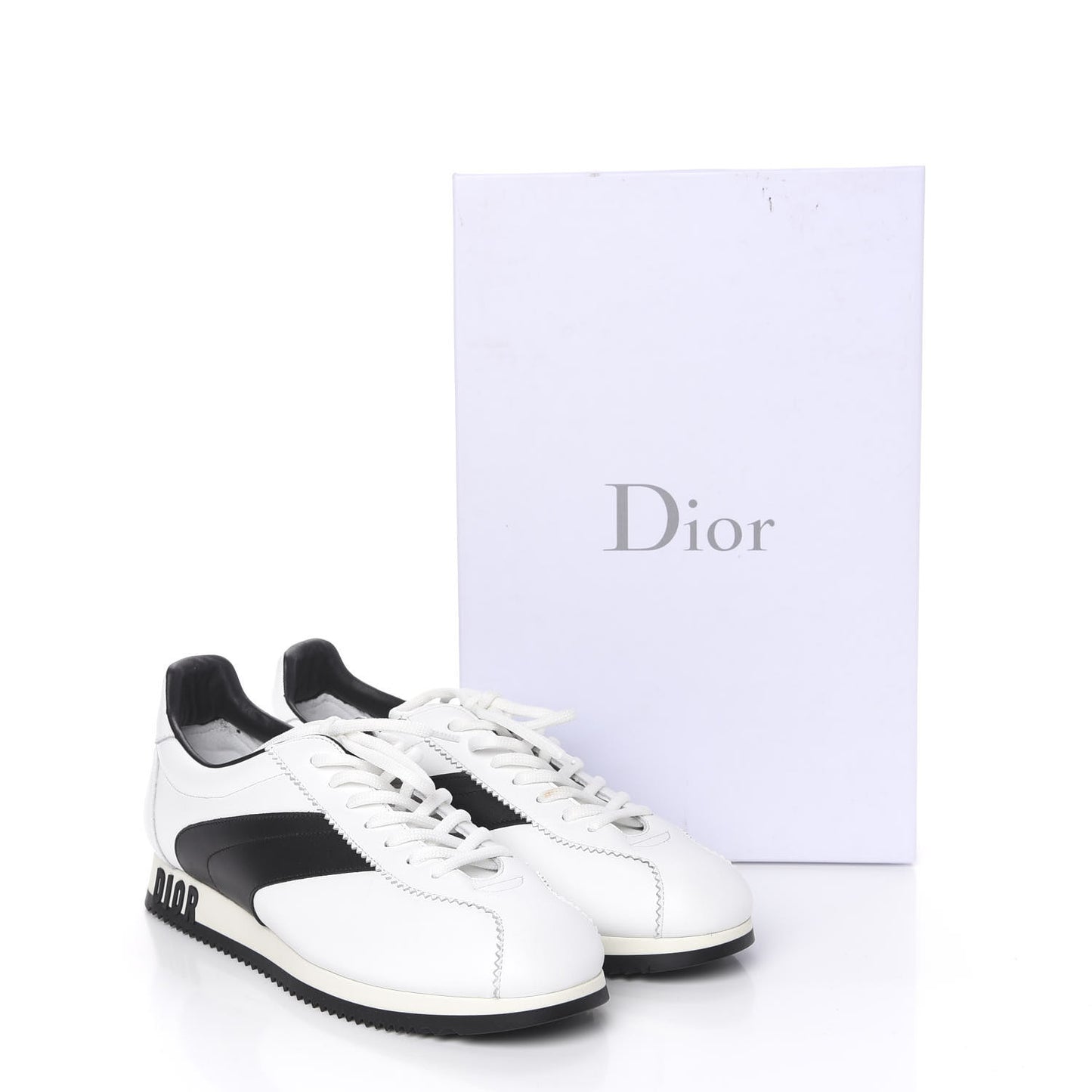 Calfskin Mix Diorun Sneakers 39.5 Optic White