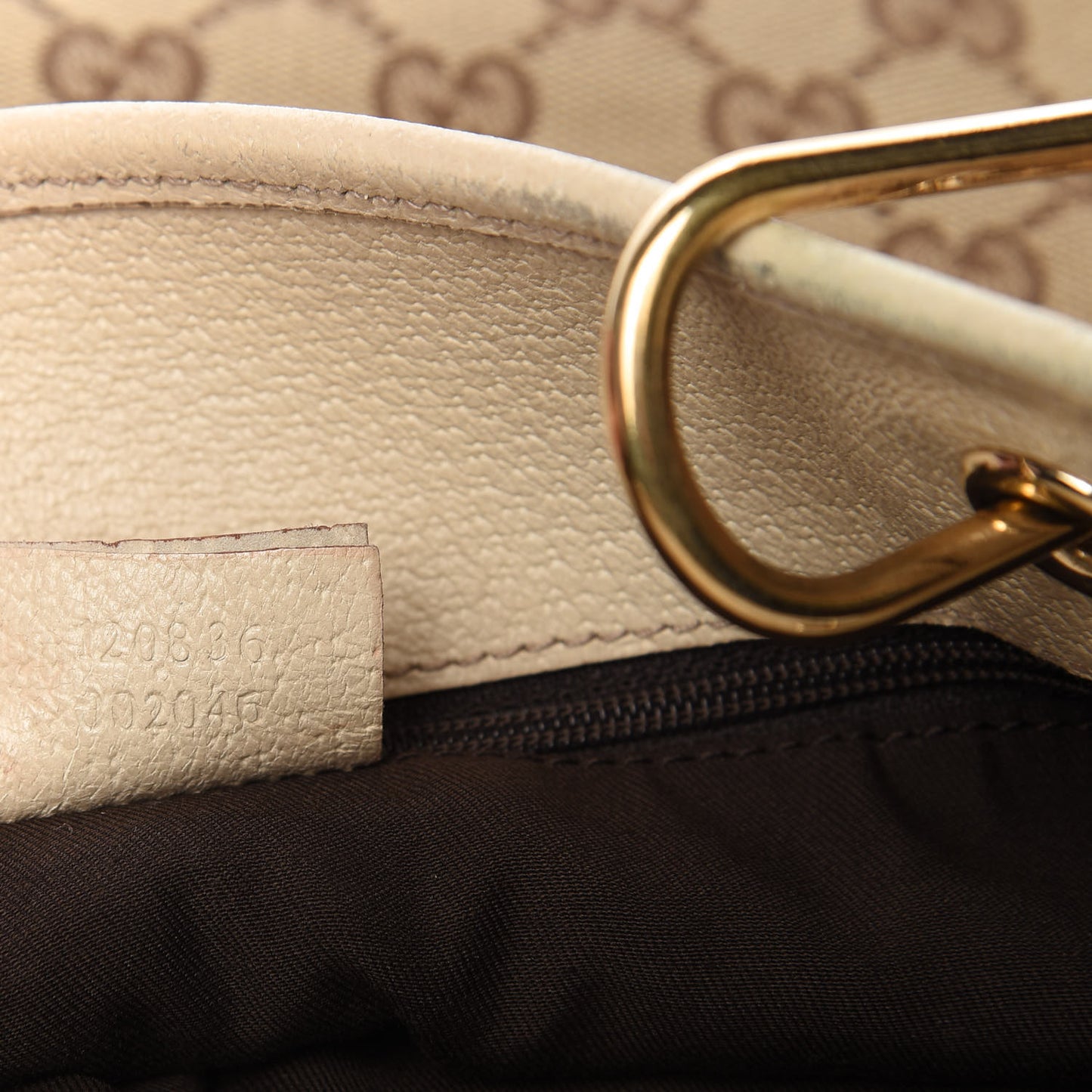 Monogram Large Eclipse Tote Beige White