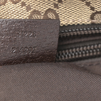 Gucci GG Monogram Small Web Handle Bucket Tote Dark Brown 7 of 10