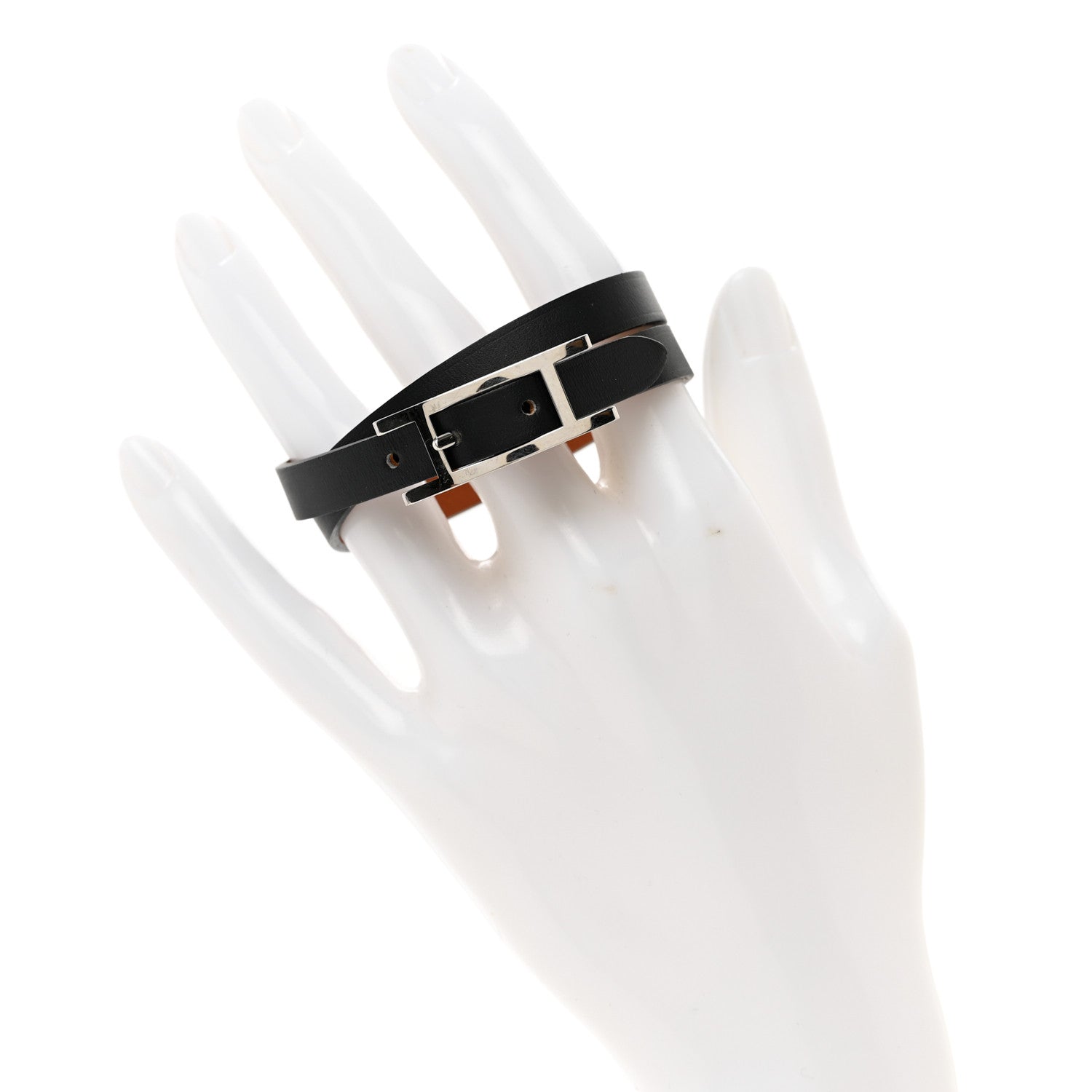 Hermes Chamonix Behapi Double Tour Bracelet XS Black 2 of 5