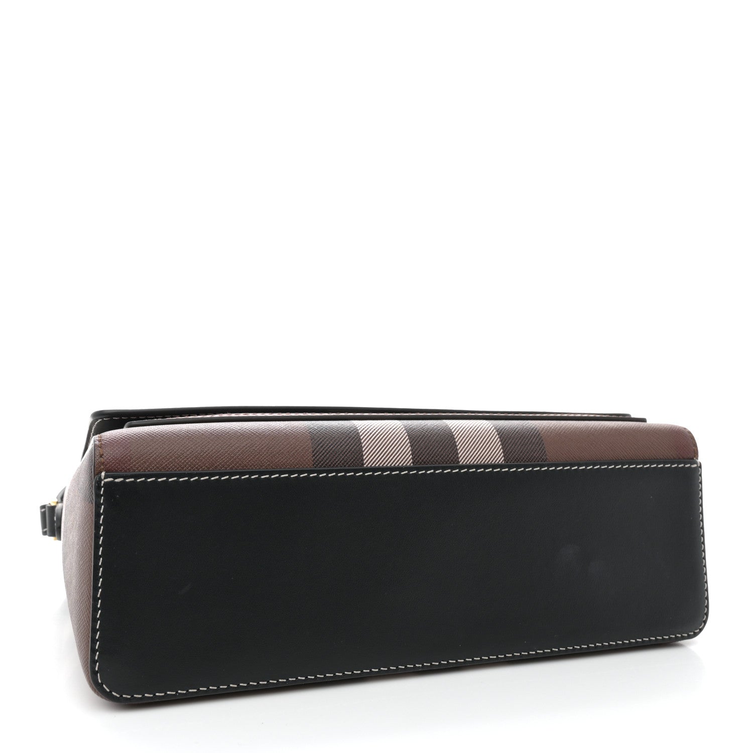 Burberry Calfskin Giant Check E-Canvas Note Crossbody Bag Dark Birch Brown 4 of 13