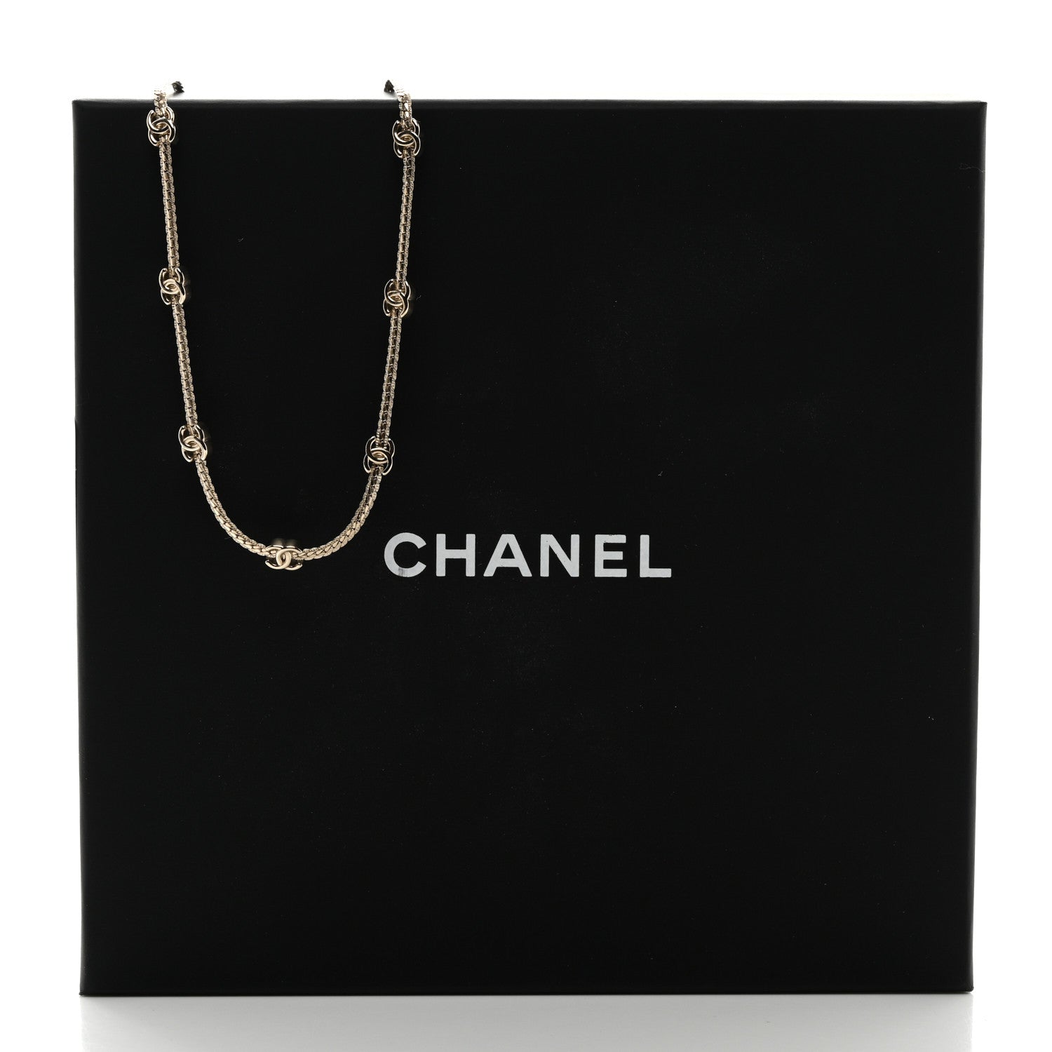 Chanel Metal CC Short Chain Necklace Gold 5 of 5
