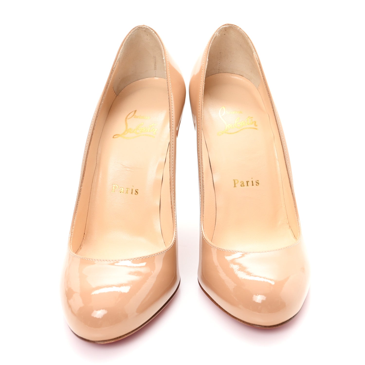 Christian Louboutin Patent Fififa 100 Pumps 36.5 Nude 3 of 10