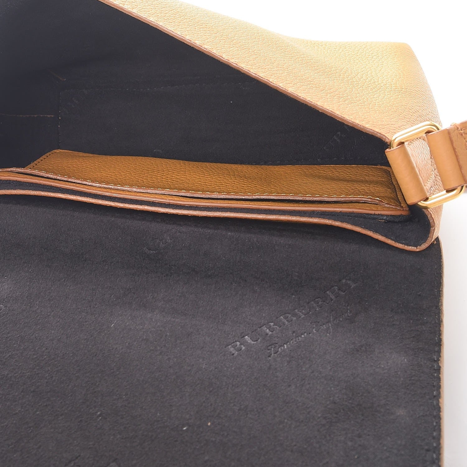 Burberry Signature Grain Small Burleigh Crossbody Bag Ochre Yellow 5 of 10