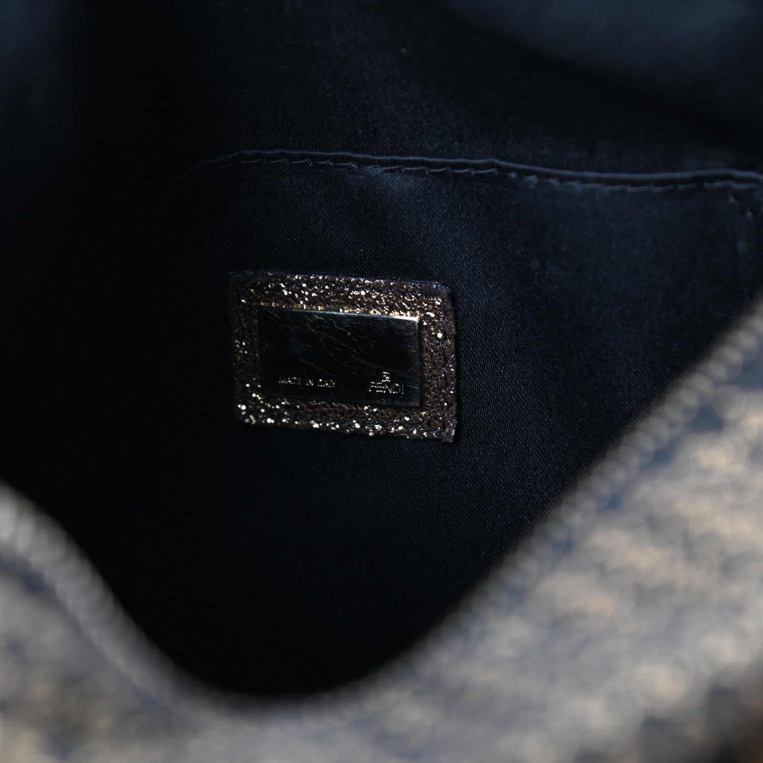 Fendi Metallic Zucchino Forever Boston Gold Black 6 of 9