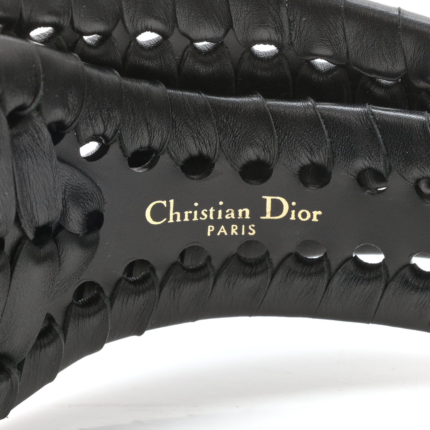 Calfskin Braided 30 Montaigne Belt 85 Black
