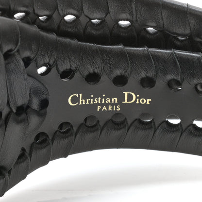 Christian Dior Calfskin Braided 30 Montaigne Belt 85 Black 3 of 5
