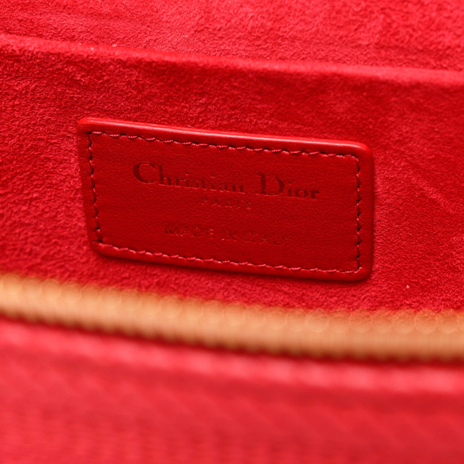 Christian Dior Lambskin Cannage Small Diortravel Vanity Case Red 6 of 10