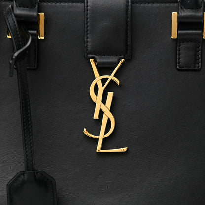 Saint Laurent Smooth Calfskin Small Monogram Cabas Black 8 of 11