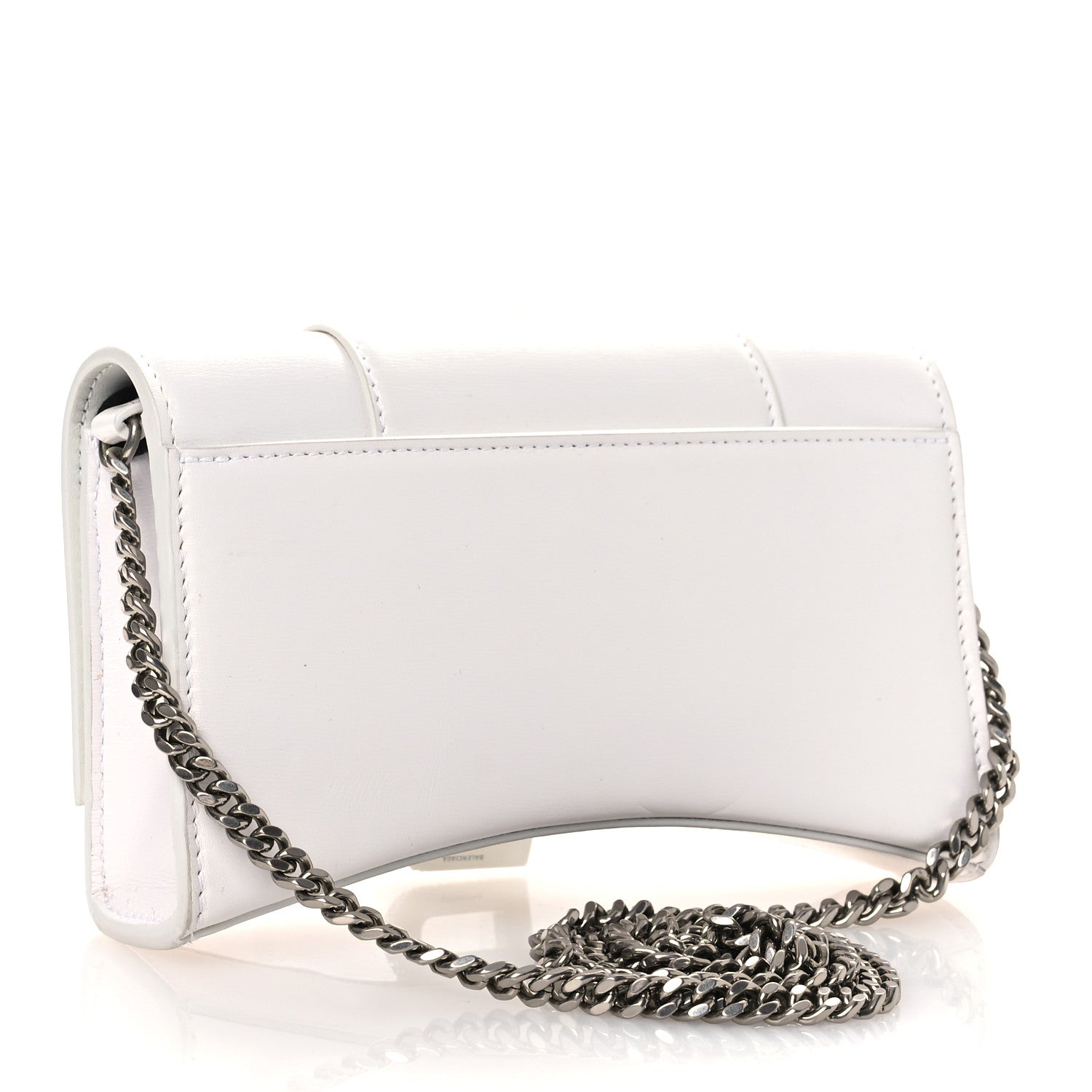 Balenciaga Shiny Box Calfskin Strass Hourglass Chain Bag White 3 of 14