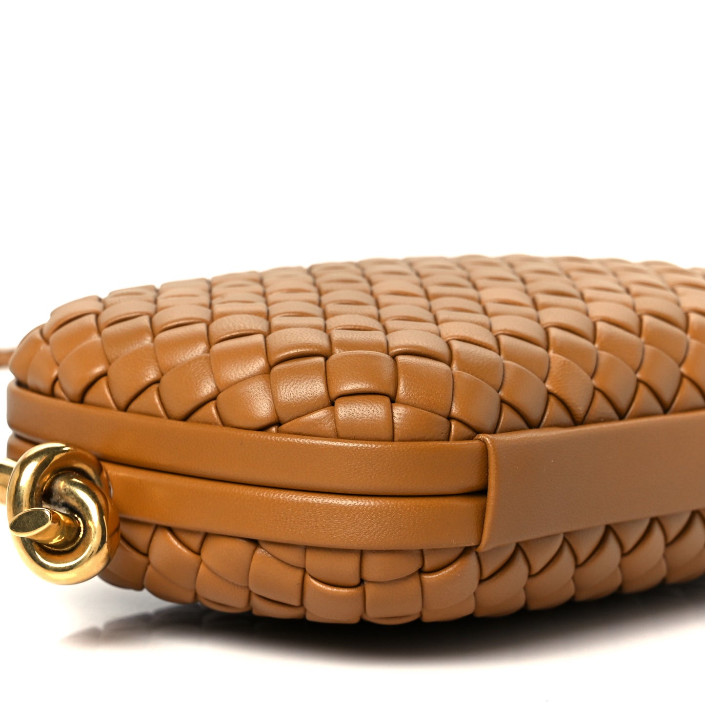 Calfskin Intrecciato Knot On Strap Camel