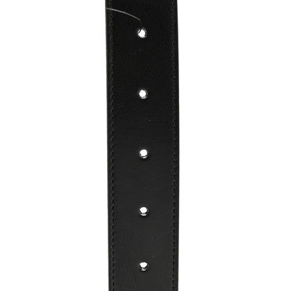Gucci Plutone Calfskin Plaque GG 30mm Belt 80 32 Black 3 of 5