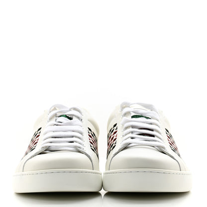 Gucci Calfskin Mens Ace Sneakers 8 White Green 2 of 12