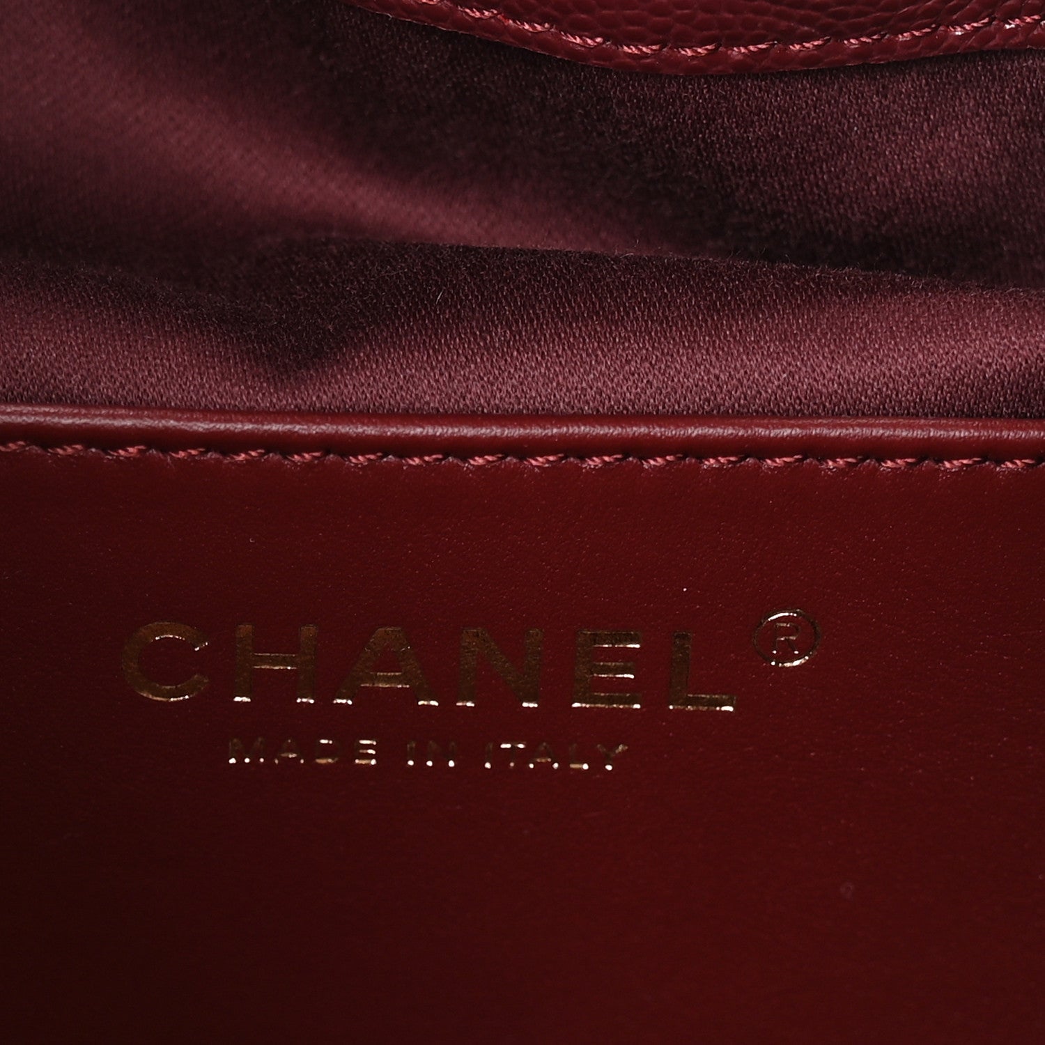 Chanel Caviar Quilted Small Chanel 25 Handbag Burgundy 6 of 10