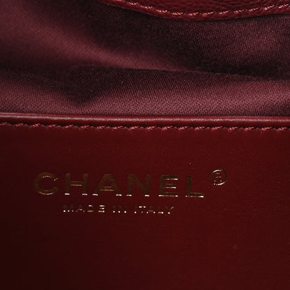 Chanel Caviar Quilted Small Chanel 25 Handbag Burgundy 6 of 10