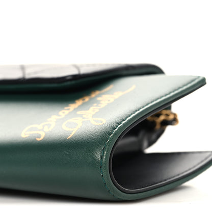 Chanel Calfskin Quilted Brasserie Gabrielle Menu CC Clutch Green 10 of 11