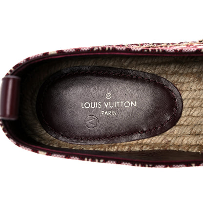 Louis Vuitton Jacquard Since 1854 Starboard Espadrille Flats 36 Bordeaux 7 of 10