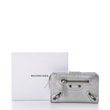 Balenciaga Agneau Classic Hardware Fold Wallet Gris Aluminum 11 of 11