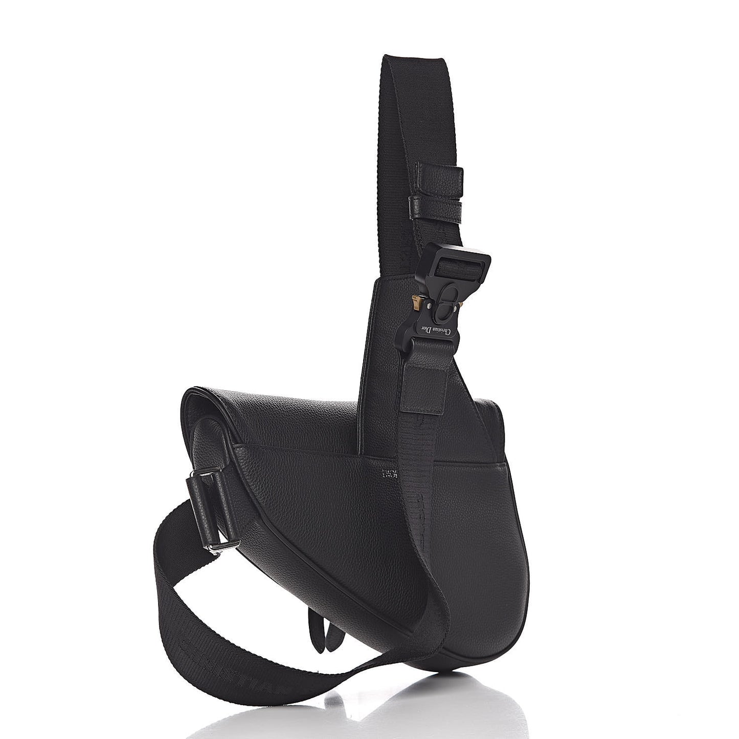 Grained Calfskin Kim Jones Saddle Bag Black