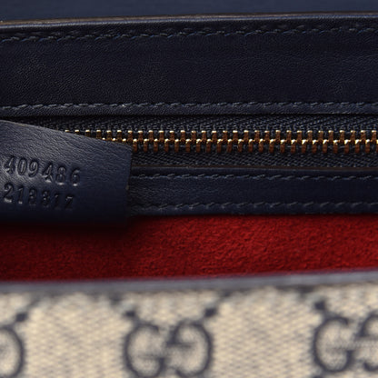 Gucci GG Supreme Monogram Calfskin Medium Padlock Shoulder Bag Beige Blue Mystic White Hibiscus Red 8 of 15