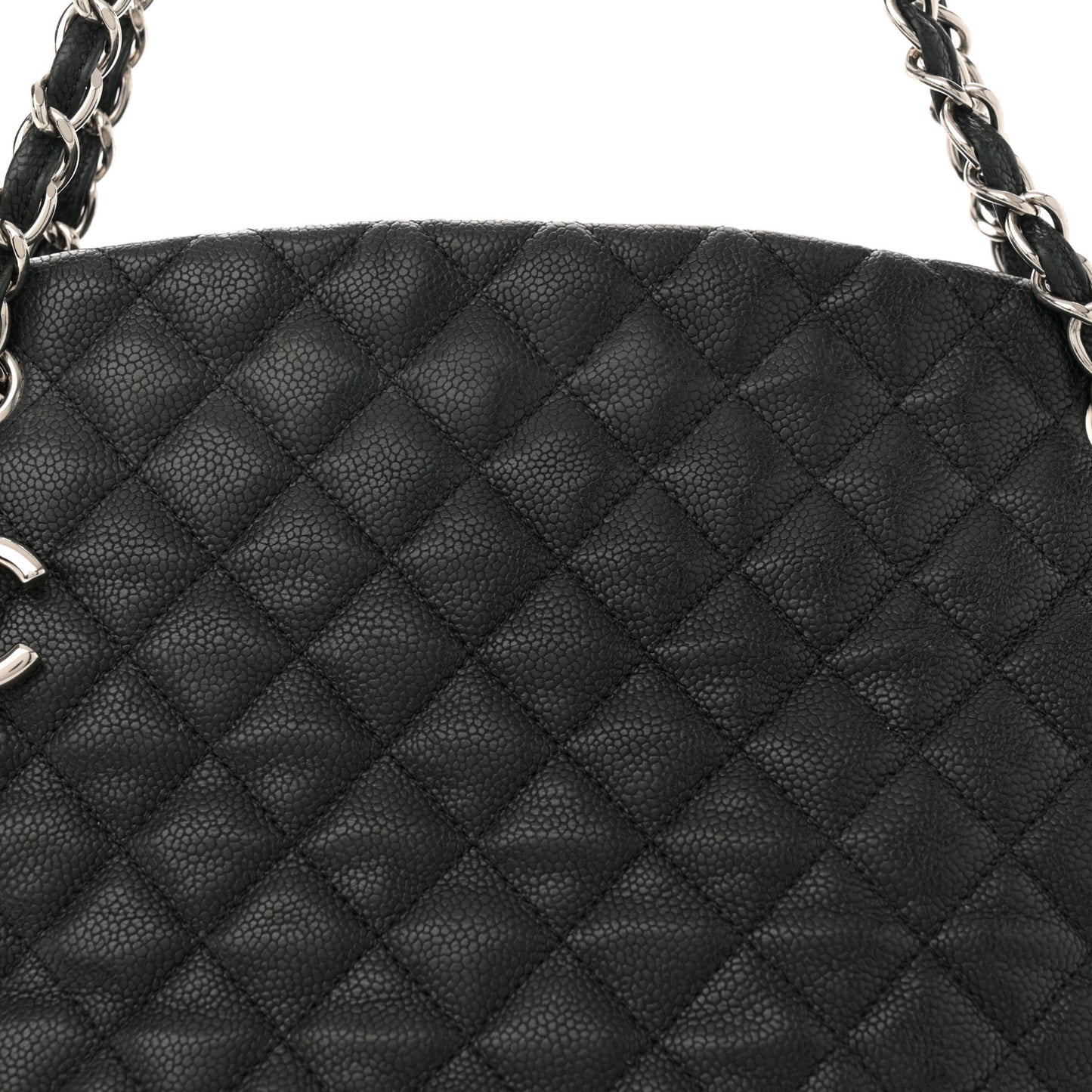 Caviar Quilted Large Just Mademoiselle Black