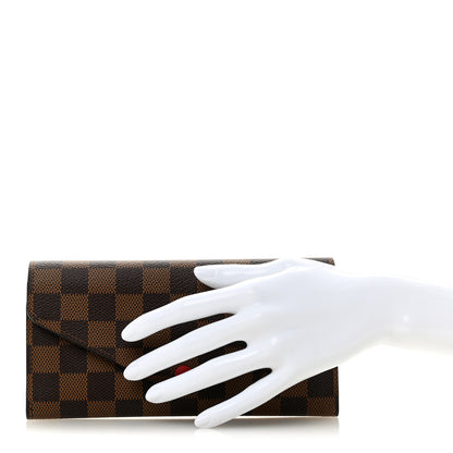 Louis Vuitton Damier Ebene Josephine Wallet Red 2 of 9