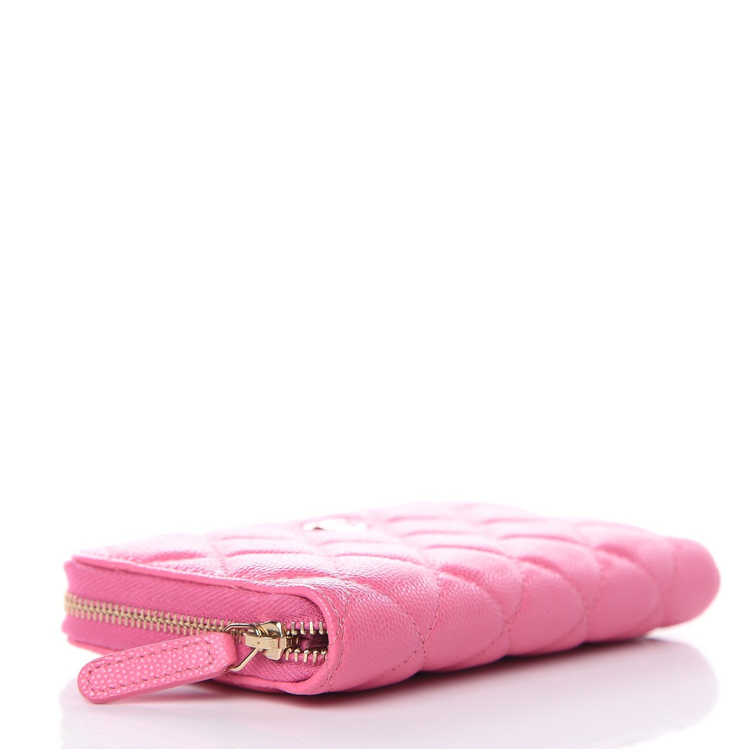 Chanel Caviar Quilted Small Zip Around Wallet Pink 4 of 10