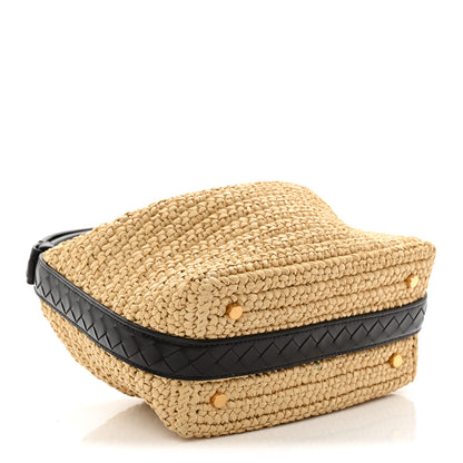 Bottega Veneta Raffia Woven Nappa Intrecciato Mini Wallace Natural Fondant 4 of 10