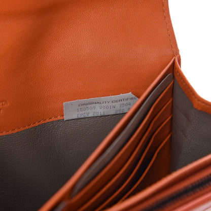 Bottega Veneta Nappa Intrecciato Continental Flap Wallet Tangerine 7 of 7