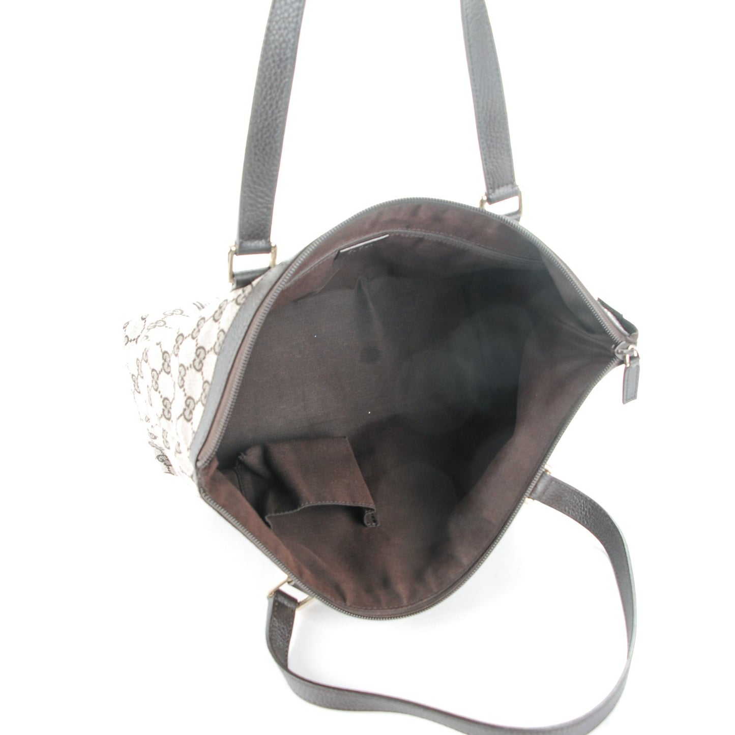 Monogram Medium Abbey Tote Dark Brown