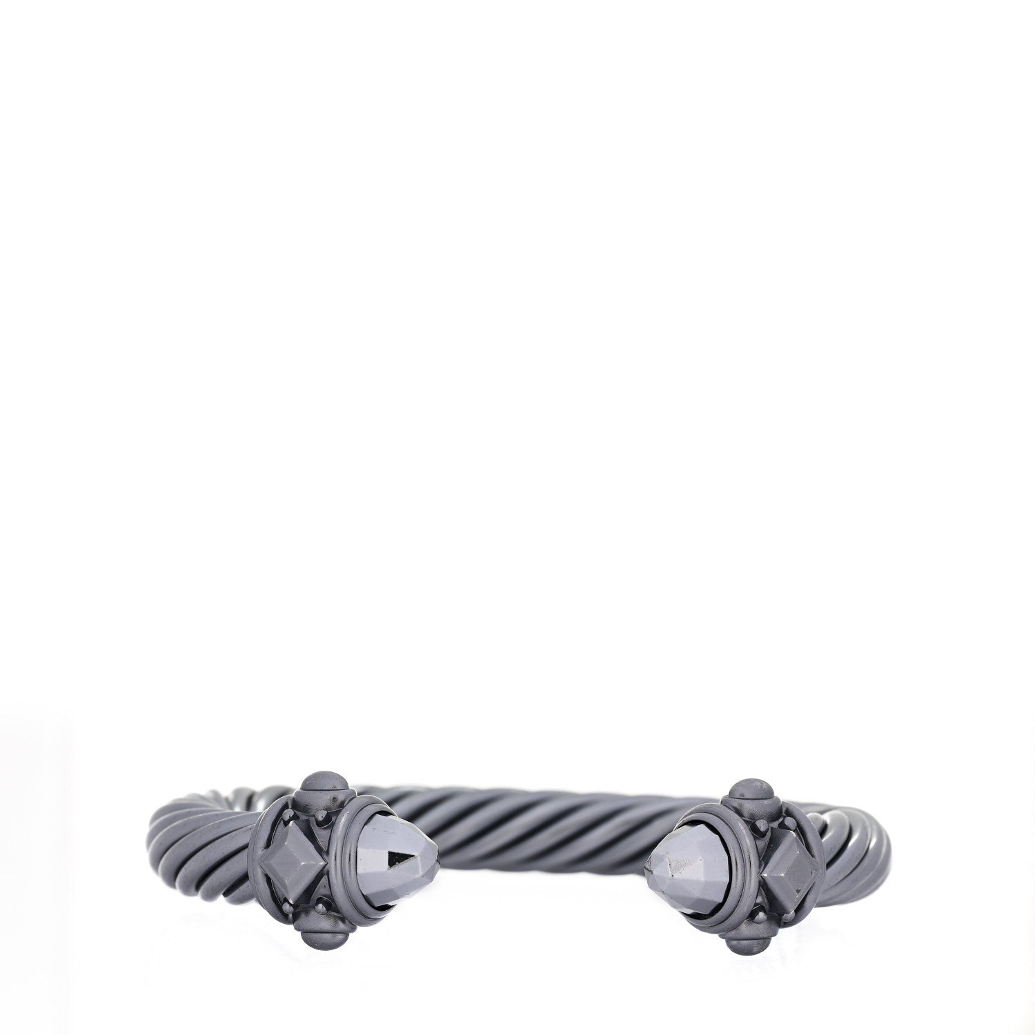 David Yurman Aluminum 10mm Cable Renaissance Bracelet Grey 1 of 5