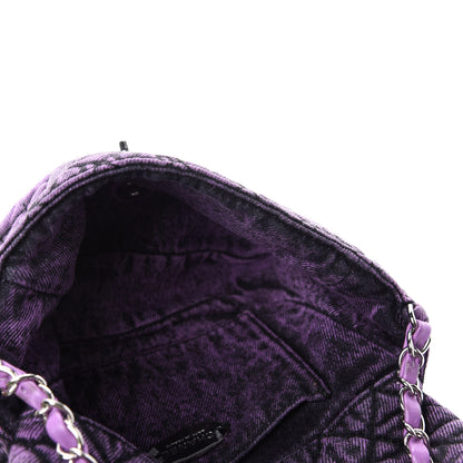 Chanel Washed Denim Quilted Small Denimpression Flap Violet Purple Black 5 of 10