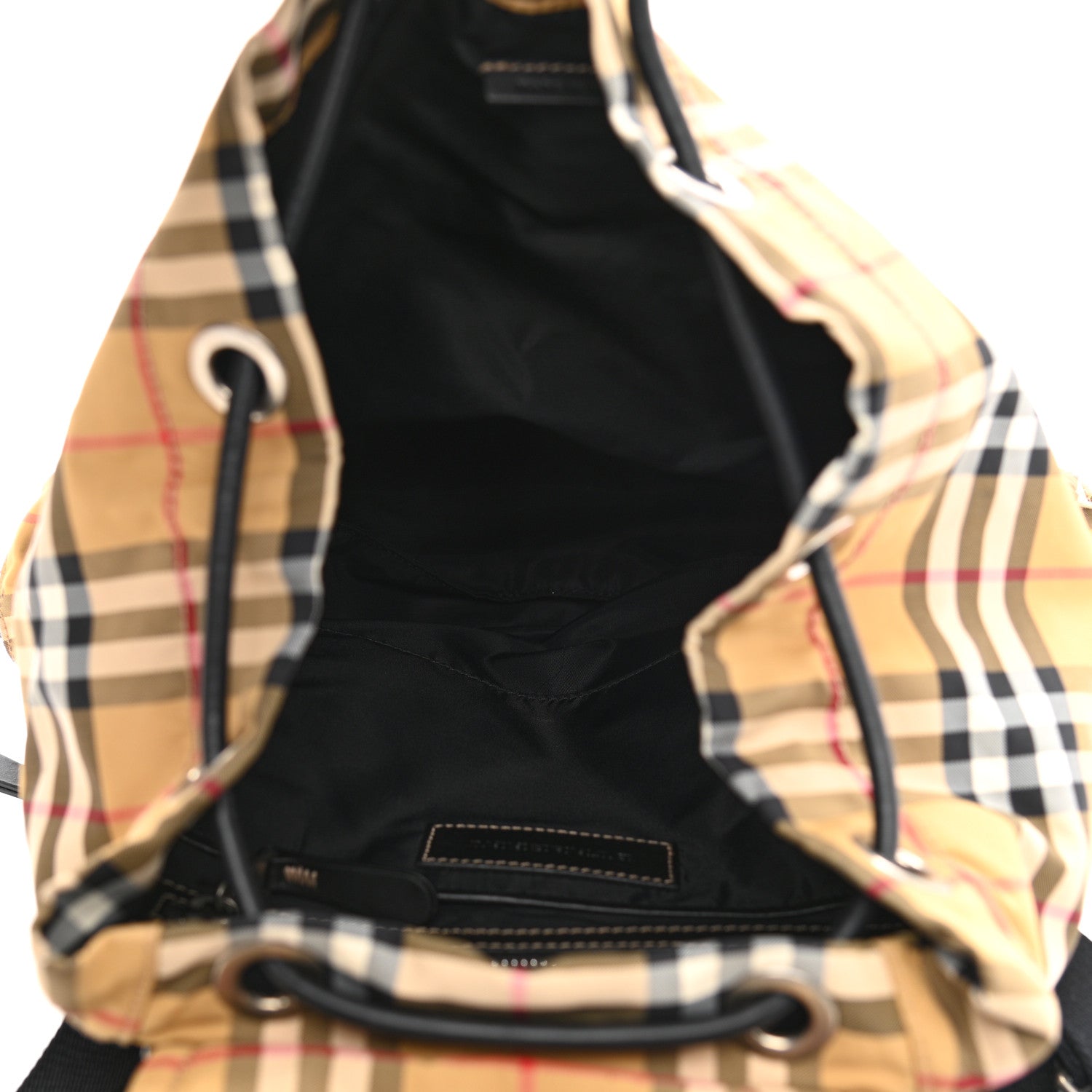 Burberry Nylon Vintage Check Medium Rucksack Backpack Antique Yellow 5 of 15