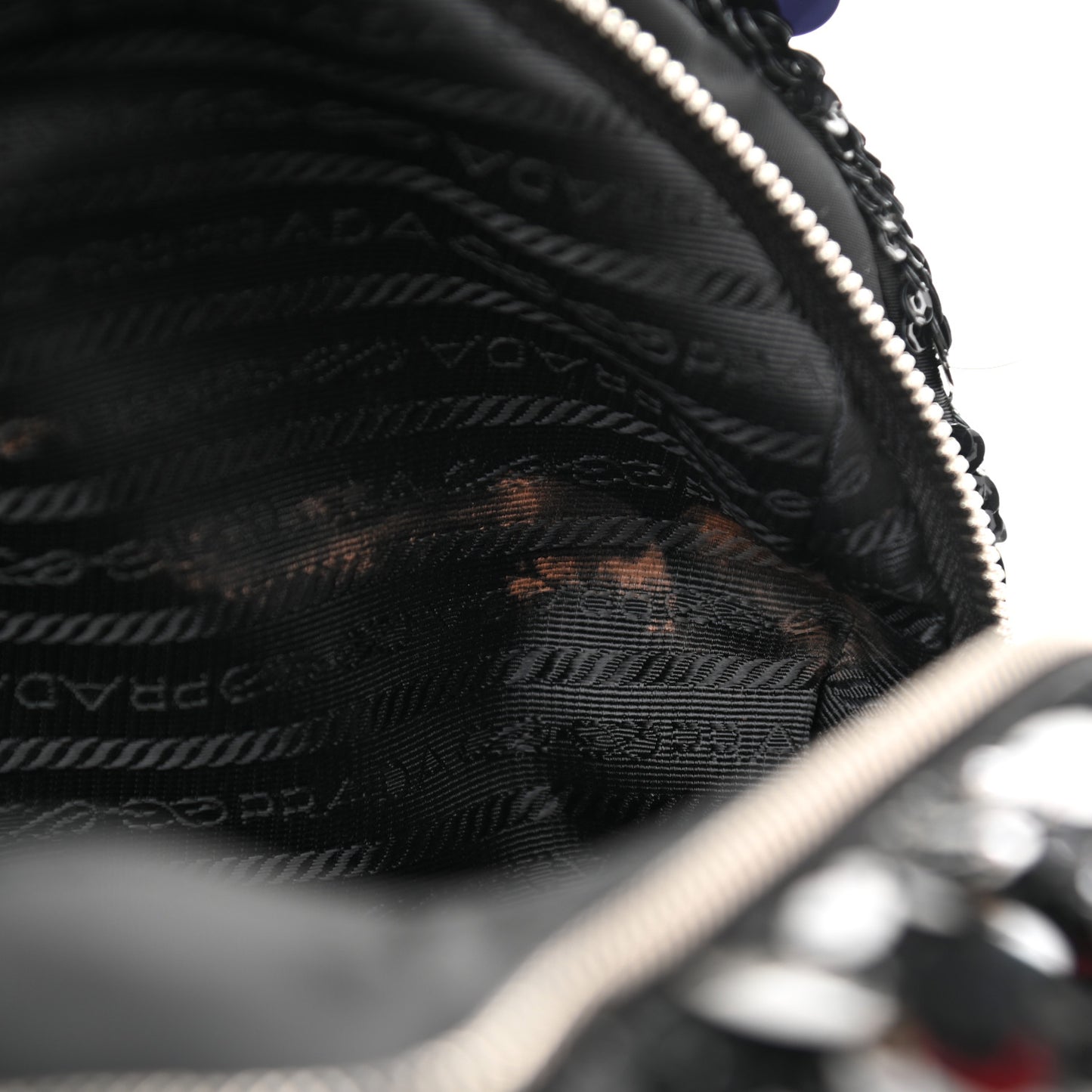 Paillettes Vitello Signaux Bag Black