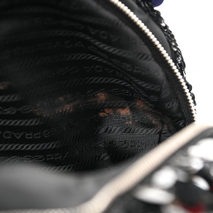 Prada Paillettes Vitello Signaux Bag Black 12 of 17