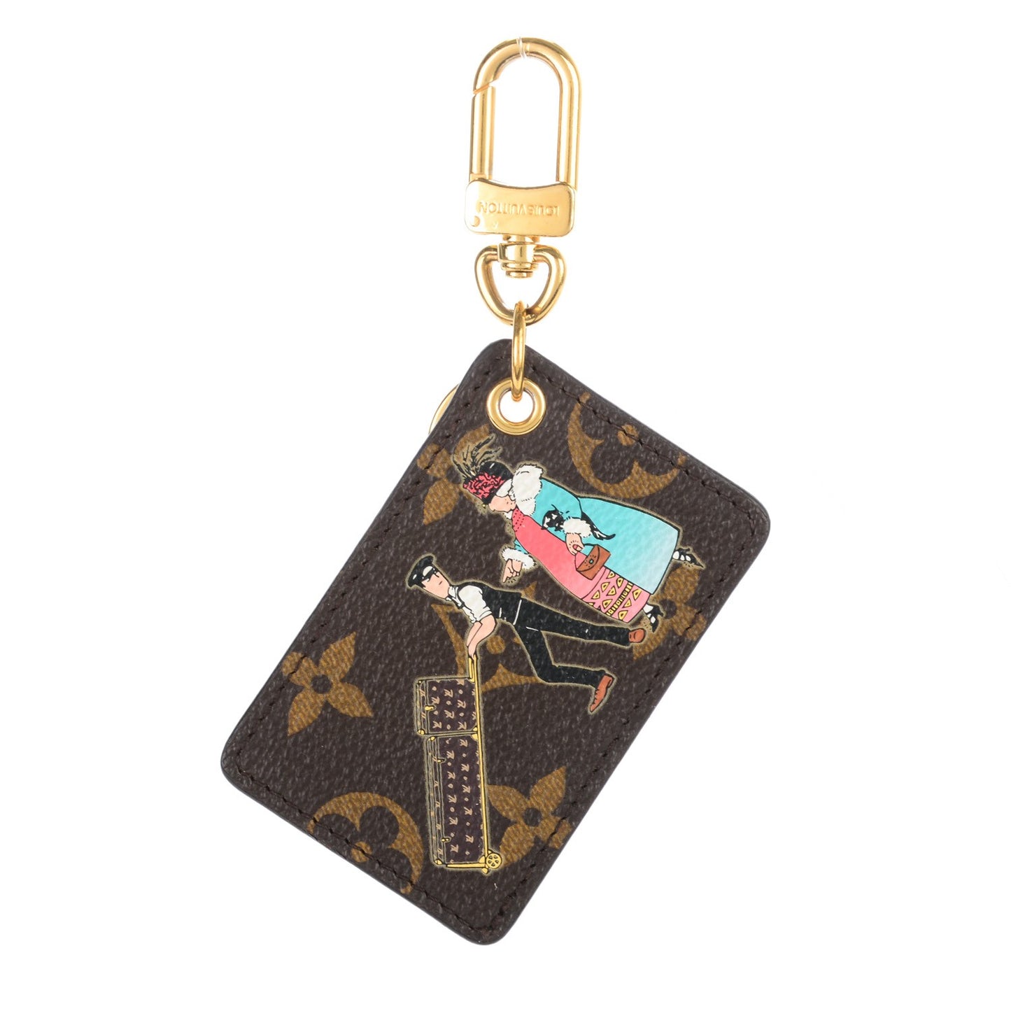 Monogram Illustre Charm Key Ring Rose