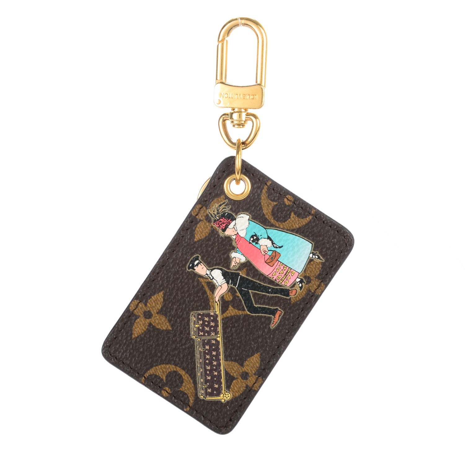 Louis Vuitton Monogram Illustre Charm Key Ring Rose 1 of 6