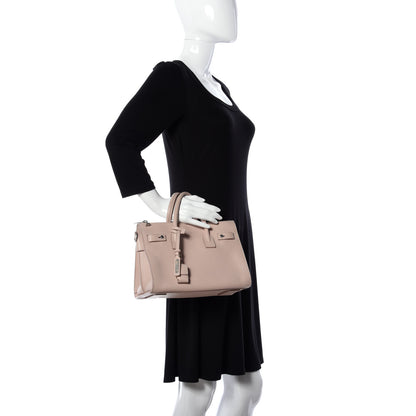 Saint Laurent Grained Calfskin Baby Sac De Jour Souple Marble Pink 3 of 12